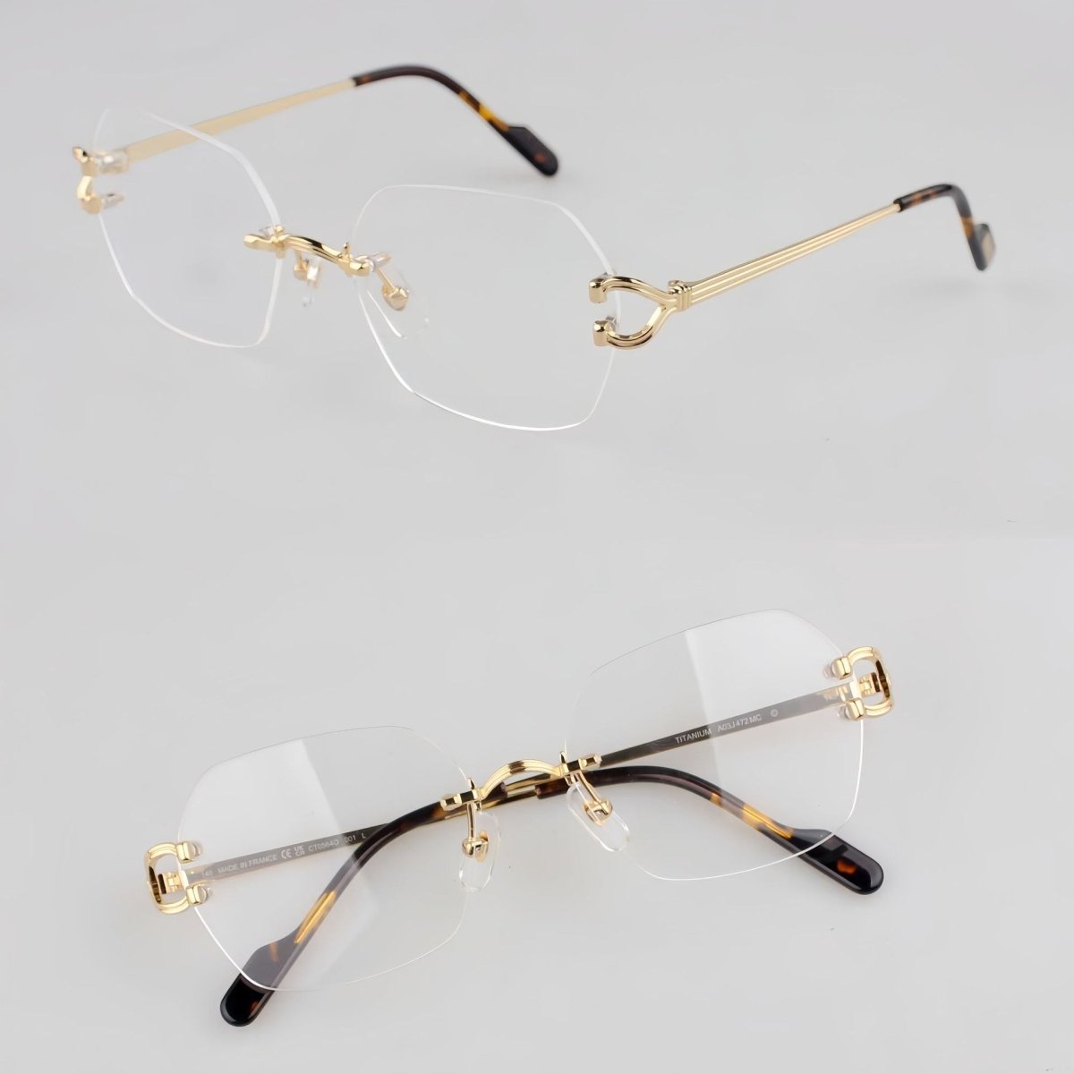 Cartier - Style Rimless Pure Titanium Eyeglasses – Luxury Optical Frame CT0563O - HP eyeglasses