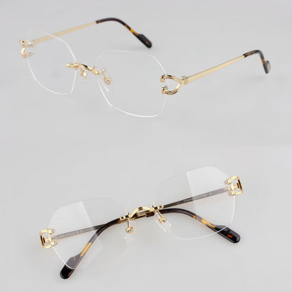 Cartier - Style Rimless Pure Titanium Eyeglasses – Luxury Optical Frame CT0563O - HP eyeglasses