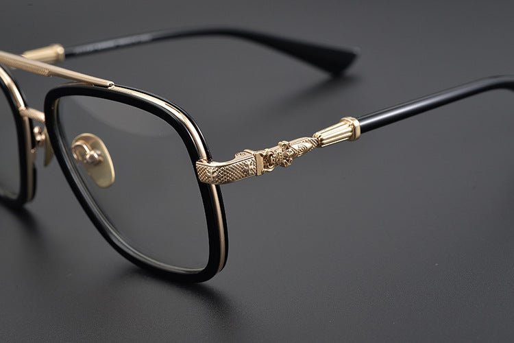 CH Style Aviator Glasses – Gothic Double Bridge Titanium Frame (56mm) - BELLA - HP eyeglasses