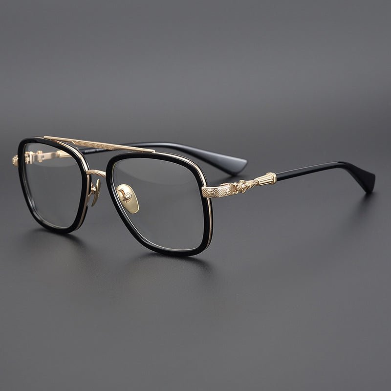 CH Style Aviator Glasses – Gothic Double Bridge Titanium Frame (56mm) - BELLA - HP eyeglasses