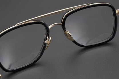 CH Style Aviator Glasses – Gothic Double Bridge Titanium Frame (56mm) - BELLA - HP eyeglasses