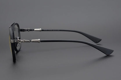 CH Style Aviator Glasses – Gothic Double Bridge Titanium Frame (56mm) - BELLA - HP eyeglasses