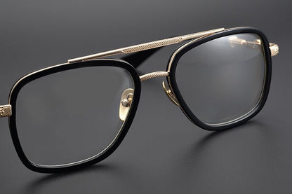 CH Style Aviator Glasses – Gothic Double Bridge Titanium Frame (56mm) - BELLA - HP eyeglasses