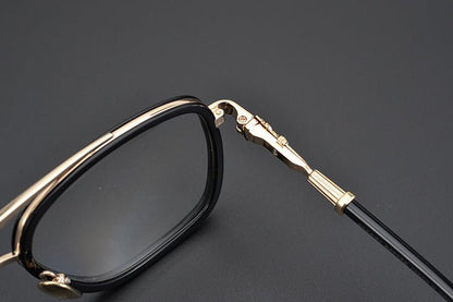 CH Style Aviator Glasses – Gothic Double Bridge Titanium Frame (56mm) - BELLA - HP eyeglasses