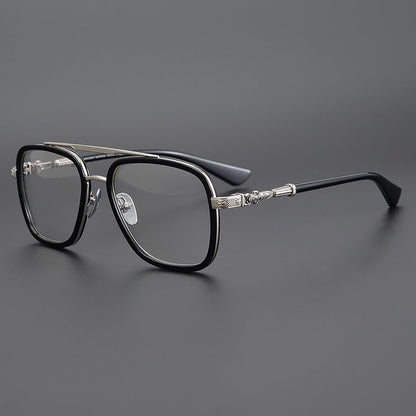CH Style Aviator Glasses – Gothic Double Bridge Titanium Frame (56mm) - BELLA - HP eyeglasses