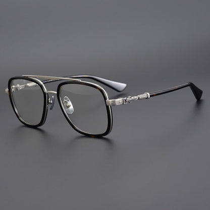 CH Style Aviator Glasses – Gothic Double Bridge Titanium Frame (56mm) - BELLA - HP eyeglasses