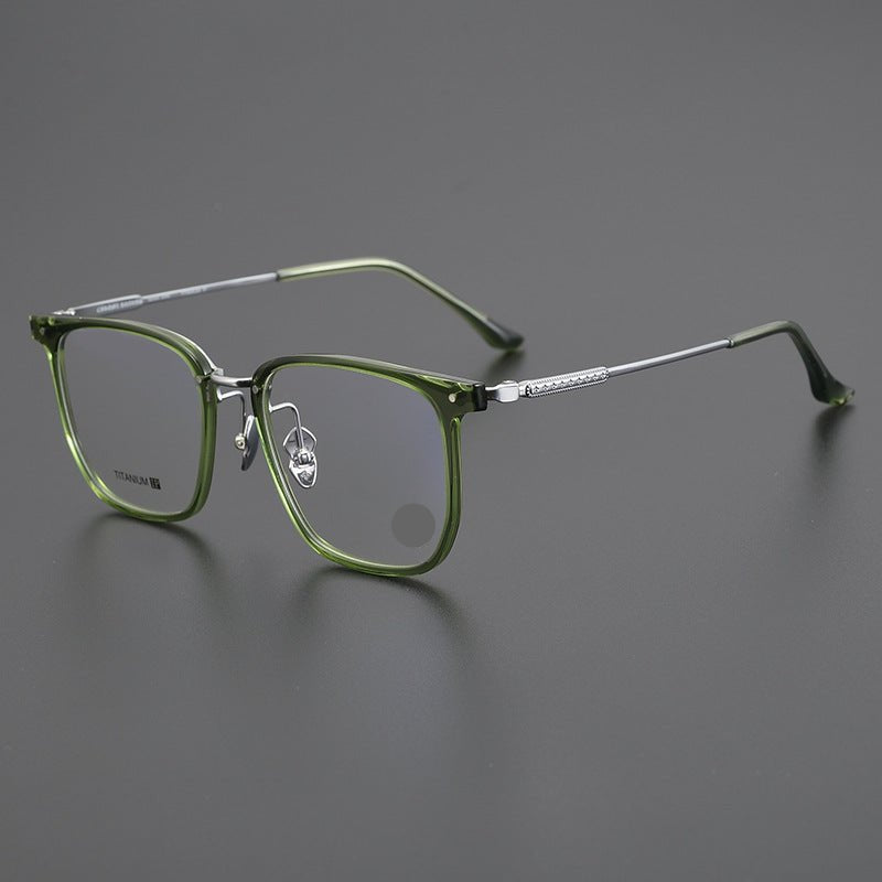 CH5511 Lightweight Titanium Square Glasses – Minimalist Acetate Full Frame for Blue Light - HP eyeglasses