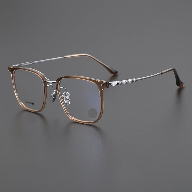 CH5511 Lightweight Titanium Square Glasses – Minimalist Acetate Full Frame for Blue Light - HP eyeglasses