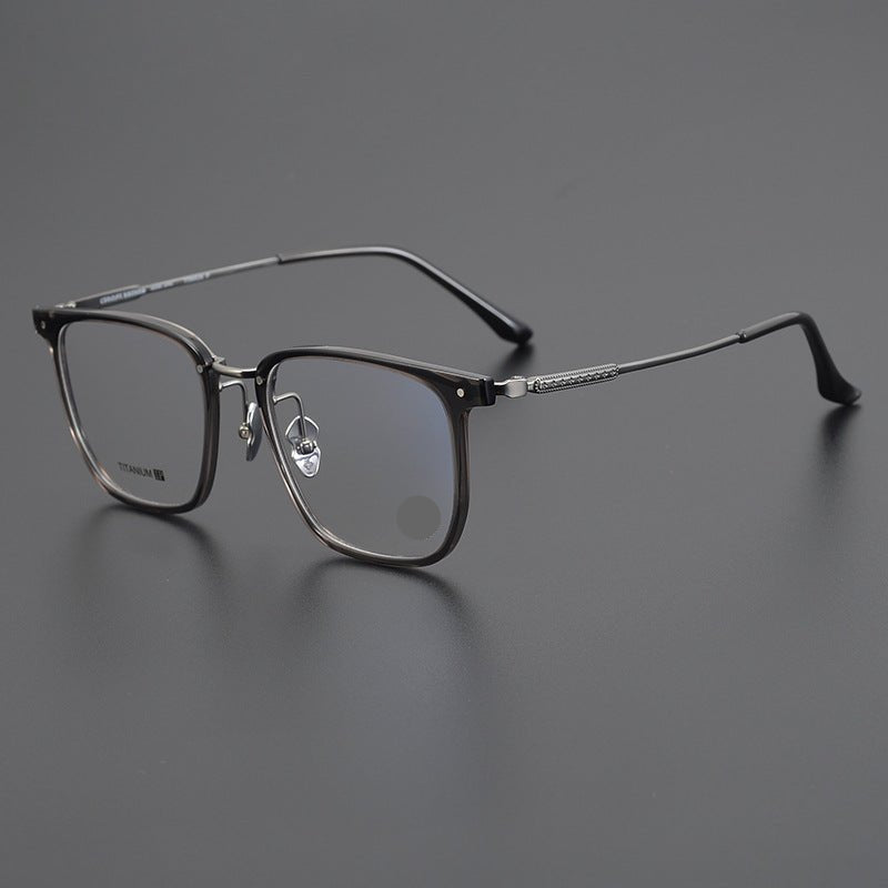 CH5511 Lightweight Titanium Square Glasses – Minimalist Acetate Full Frame for Blue Light - HP eyeglasses