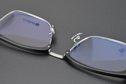 CH5702 Designer Browline Glasses Men – Chrome Hearts Style Titanium Eyeglass Frame, Semi - Rimless Retro Optical Glasses for Prescription & Fashion - HP eyeglasses