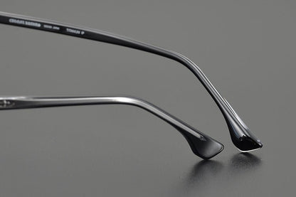 CH5702 Designer Browline Glasses Men – Chrome Hearts Style Titanium Eyeglass Frame, Semi - Rimless Retro Optical Glasses for Prescription & Fashion - HP eyeglasses