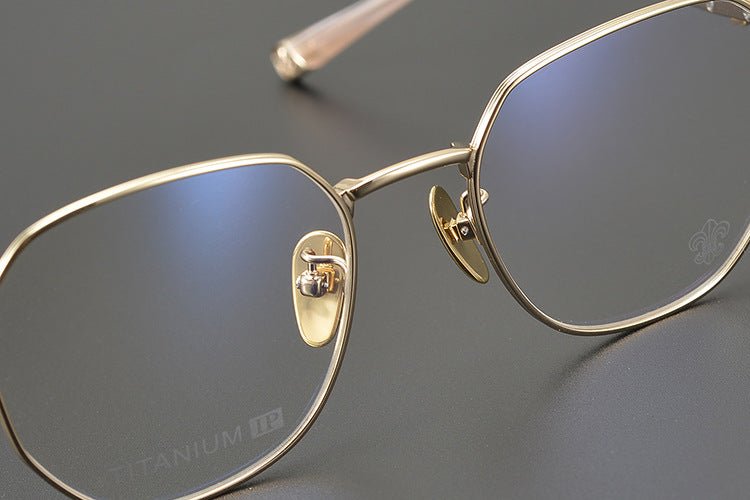 CH8022 Polygon Titanium Glasses Frames – Chrome Hearts Inspired Eyeglass Frame for Men & Women, Lightweight Designer Full - Rim Optical Eyewear - HP eyeglasses