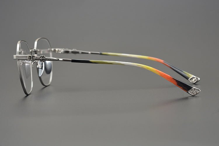 CH8022 Polygon Titanium Glasses Frames – Chrome Hearts Inspired Eyeglass Frame for Men & Women, Lightweight Designer Full - Rim Optical Eyewear - HP eyeglasses