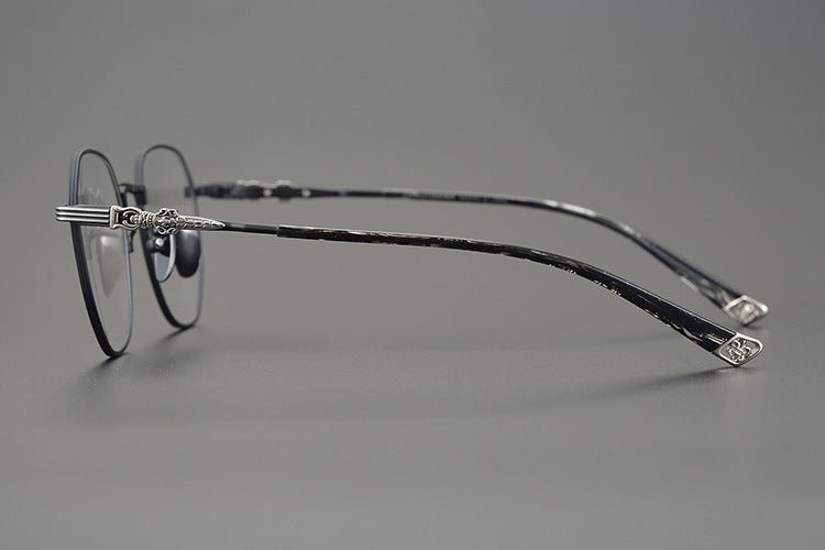 CH8022 Polygon Titanium Glasses Frames – Chrome Hearts Inspired Eyeglass Frame for Men & Women, Lightweight Designer Full - Rim Optical Eyewear - HP eyeglasses