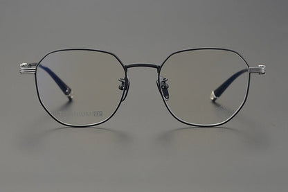 CH8022 Polygon Titanium Glasses Frames – Chrome Hearts Inspired Eyeglass Frame for Men & Women, Lightweight Designer Full - Rim Optical Eyewear - HP eyeglasses