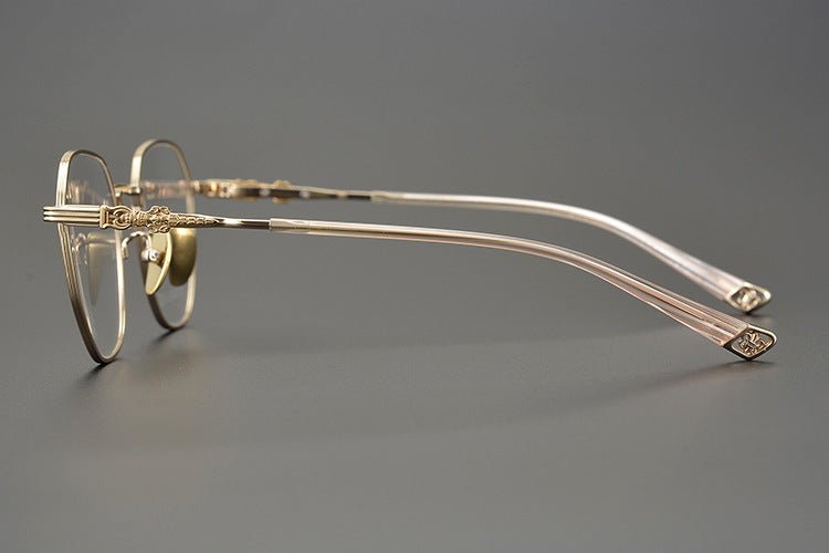 CH8022 Polygon Titanium Glasses Frames – Chrome Hearts Inspired Eyeglass Frame for Men & Women, Lightweight Designer Full - Rim Optical Eyewear - HP eyeglasses