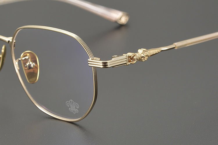 CH8022 Polygon Titanium Glasses Frames – Chrome Hearts Inspired Eyeglass Frame for Men & Women, Lightweight Designer Full - Rim Optical Eyewear - HP eyeglasses