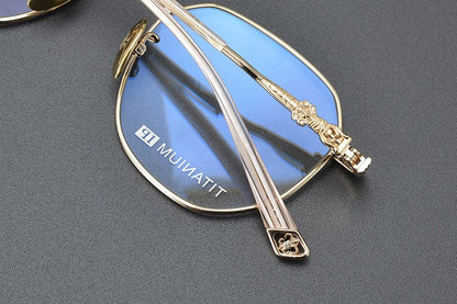 CH8022 Polygon Titanium Glasses Frames – Chrome Hearts Inspired Eyeglass Frame for Men & Women, Lightweight Designer Full - Rim Optical Eyewear - HP eyeglasses