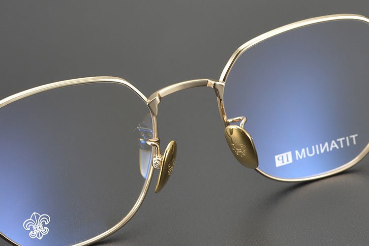 CH8022 Polygon Titanium Glasses Frames – Chrome Hearts Inspired Eyeglass Frame for Men & Women, Lightweight Designer Full - Rim Optical Eyewear - HP eyeglasses