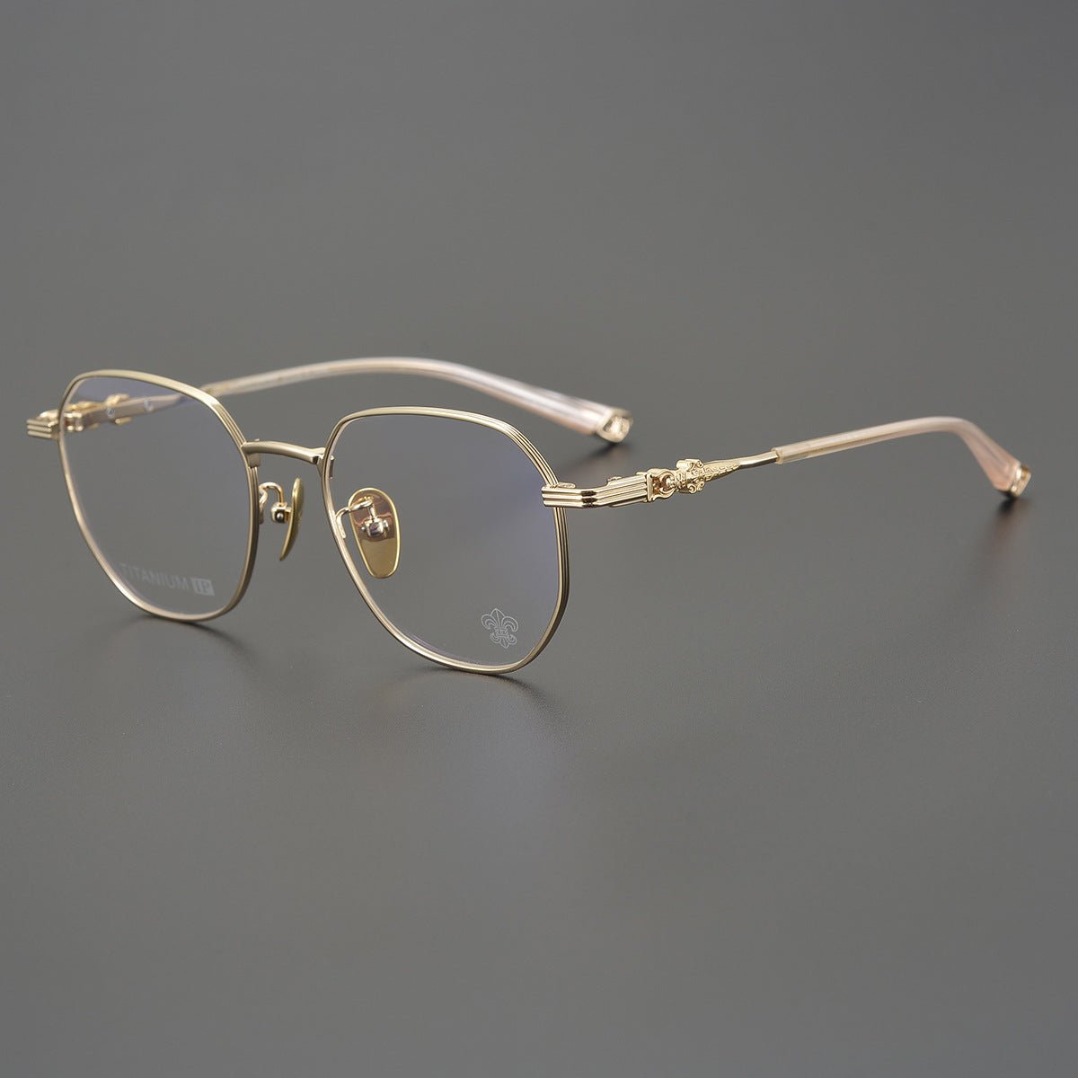 CH8022 Polygon Titanium Glasses Frames – Chrome Hearts Inspired Eyeglass Frame for Men & Women, Lightweight Designer Full - Rim Optical Eyewear - HP eyeglasses