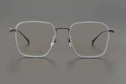 CH8105 Chrome Hearts Style Oversized Titanium Optical Glasses – Lightweight Full - Rim Eyeglass Frame for Men & Women, Polygon Designer Eyewear - HP eyeglasses