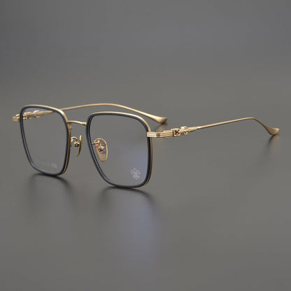 CH8105 Chrome Hearts Style Oversized Titanium Optical Glasses – Lightweight Full - Rim Eyeglass Frame for Men & Women, Polygon Designer Eyewear - HP eyeglasses