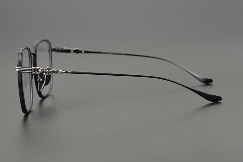 CH8105 Chrome Hearts Style Oversized Titanium Optical Glasses – Lightweight Full - Rim Eyeglass Frame for Men & Women, Polygon Designer Eyewear - HP eyeglasses