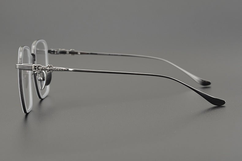 CH8105 Chrome Hearts Style Oversized Titanium Optical Glasses – Lightweight Full - Rim Eyeglass Frame for Men & Women, Polygon Designer Eyewear - HP eyeglasses