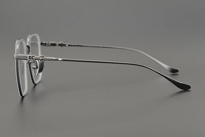 CH8105 Chrome Hearts Style Oversized Titanium Optical Glasses – Lightweight Full - Rim Eyeglass Frame for Men & Women, Polygon Designer Eyewear - HP eyeglasses