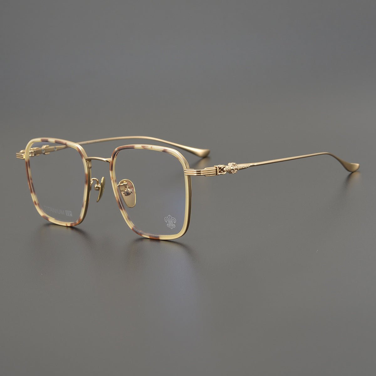 CH8105 Chrome Hearts Style Oversized Titanium Optical Glasses – Lightweight Full - Rim Eyeglass Frame for Men & Women, Polygon Designer Eyewear - HP eyeglasses