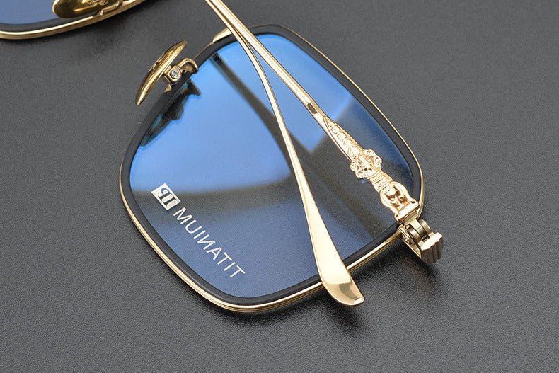 CH8105 Chrome Hearts Style Oversized Titanium Optical Glasses – Lightweight Full - Rim Eyeglass Frame for Men & Women, Polygon Designer Eyewear - HP eyeglasses