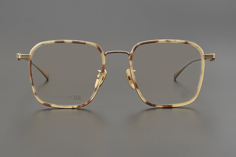 CH8105 Chrome Hearts Style Oversized Titanium Optical Glasses – Lightweight Full - Rim Eyeglass Frame for Men & Women, Polygon Designer Eyewear - HP eyeglasses