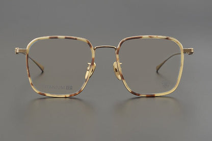 CH8105 Chrome Hearts Style Oversized Titanium Optical Glasses – Lightweight Full - Rim Eyeglass Frame for Men & Women, Polygon Designer Eyewear - HP eyeglasses