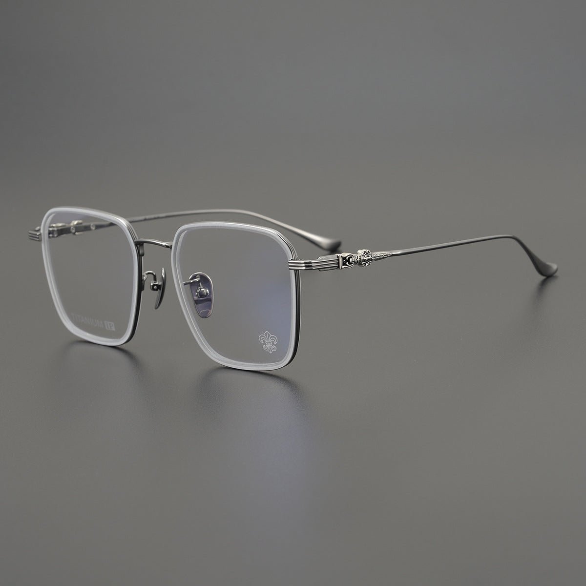 CH8105 Chrome Hearts Style Oversized Titanium Optical Glasses – Lightweight Full - Rim Eyeglass Frame for Men & Women, Polygon Designer Eyewear - HP eyeglasses