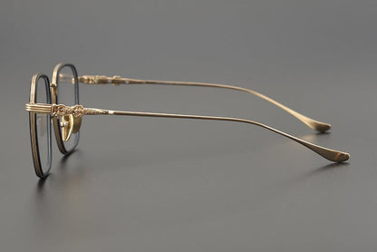 CH8105 Chrome Hearts Style Oversized Titanium Optical Glasses – Lightweight Full - Rim Eyeglass Frame for Men & Women, Polygon Designer Eyewear - HP eyeglasses