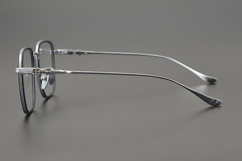 CH8105 Chrome Hearts Style Oversized Titanium Optical Glasses – Lightweight Full - Rim Eyeglass Frame for Men & Women, Polygon Designer Eyewear - HP eyeglasses