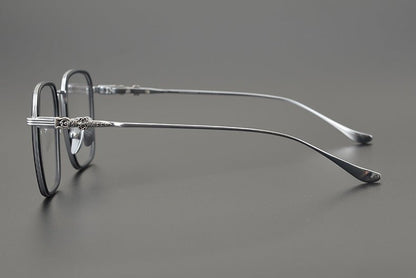 CH8105 Chrome Hearts Style Oversized Titanium Optical Glasses – Lightweight Full - Rim Eyeglass Frame for Men & Women, Polygon Designer Eyewear - HP eyeglasses