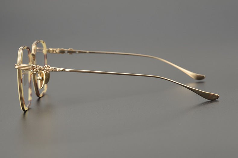 CH8105 Chrome Hearts Style Oversized Titanium Optical Glasses – Lightweight Full - Rim Eyeglass Frame for Men & Women, Polygon Designer Eyewear - HP eyeglasses