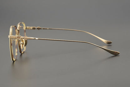 CH8105 Chrome Hearts Style Oversized Titanium Optical Glasses – Lightweight Full - Rim Eyeglass Frame for Men & Women, Polygon Designer Eyewear - HP eyeglasses