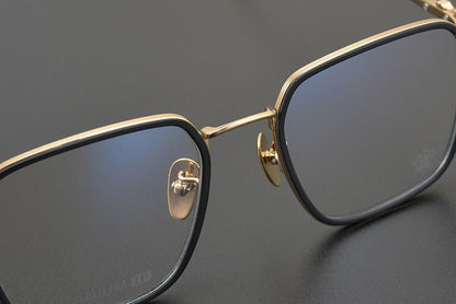 CH8105 Chrome Hearts Style Oversized Titanium Optical Glasses – Lightweight Full - Rim Eyeglass Frame for Men & Women, Polygon Designer Eyewear - HP eyeglasses