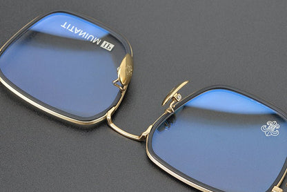 CH8105 Chrome Hearts Style Oversized Titanium Optical Glasses – Lightweight Full - Rim Eyeglass Frame for Men & Women, Polygon Designer Eyewear - HP eyeglasses