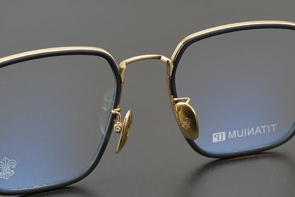 CH8105 Chrome Hearts Style Oversized Titanium Optical Glasses – Lightweight Full - Rim Eyeglass Frame for Men & Women, Polygon Designer Eyewear - HP eyeglasses