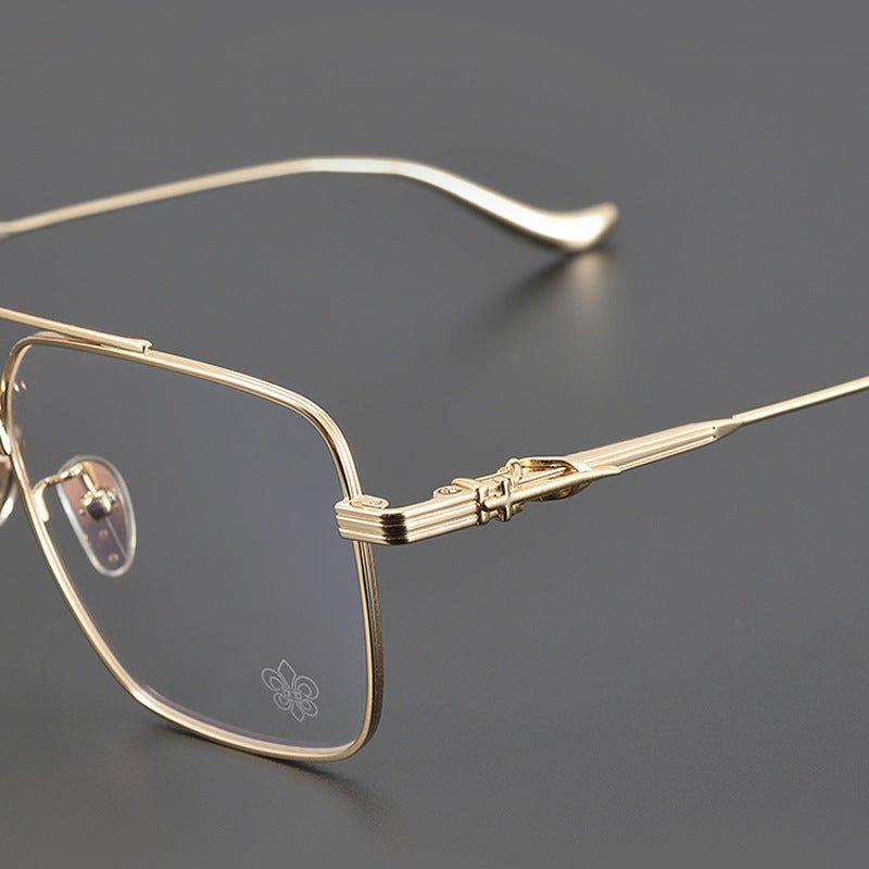 CH8146 Titanium Aviator Glasses – Gothic Double Bridge Holy Dagger