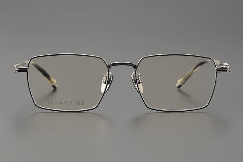 CH8163 Chrome Hearts Style Men’s Titanium Eyeglass Frame – Oversized Square Optical Glasses for Large Faces, Anti - Blue Light & Prescription Ready - HP eyeglasses