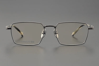 CH8163 Chrome Hearts Style Men’s Titanium Eyeglass Frame – Oversized Square Optical Glasses for Large Faces, Anti - Blue Light & Prescription Ready - HP eyeglasses