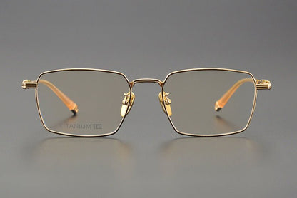 CH8163 Chrome Hearts Style Men’s Titanium Eyeglass Frame – Oversized Square Optical Glasses for Large Faces, Anti - Blue Light & Prescription Ready - HP eyeglasses