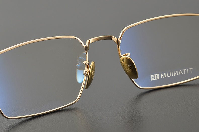 CH8163 Chrome Hearts Style Men’s Titanium Eyeglass Frame – Oversized Square Optical Glasses for Large Faces, Anti - Blue Light & Prescription Ready - HP eyeglasses