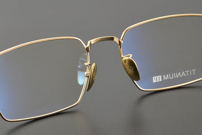 CH8163 Chrome Hearts Style Men’s Titanium Eyeglass Frame – Oversized Square Optical Glasses for Large Faces, Anti - Blue Light & Prescription Ready - HP eyeglasses