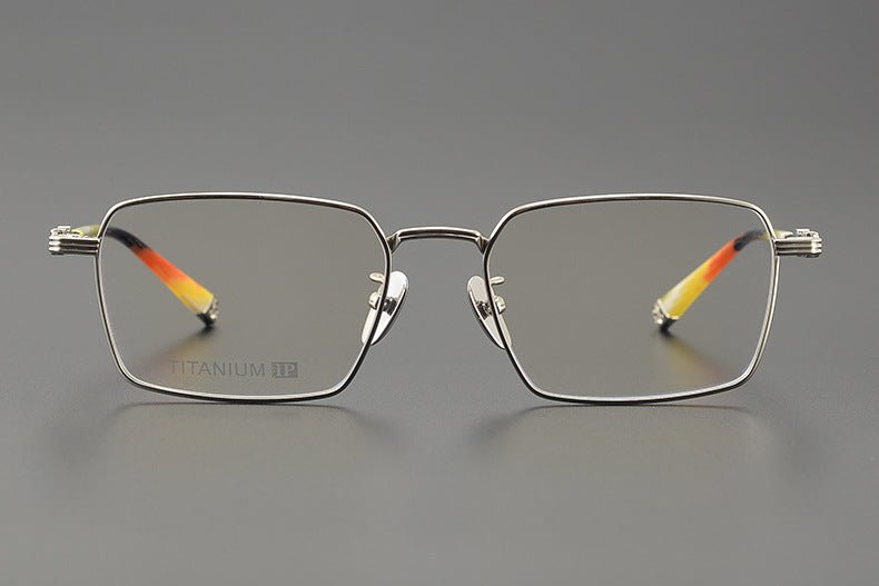 CH8163 Chrome Hearts Style Men’s Titanium Eyeglass Frame – Oversized Square Optical Glasses for Large Faces, Anti - Blue Light & Prescription Ready - HP eyeglasses