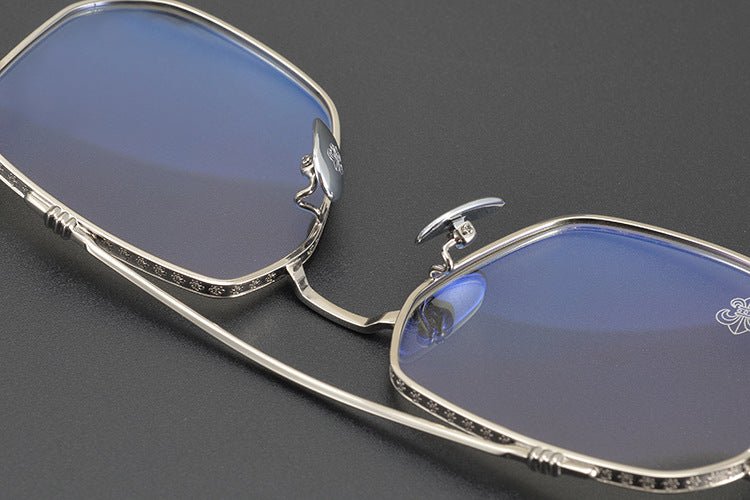 Chrome Hearts design Vintage Gothic Aviator Glasses – Gothic Double Bridge Titanium Frame - CH8034 - HP eyeglasses